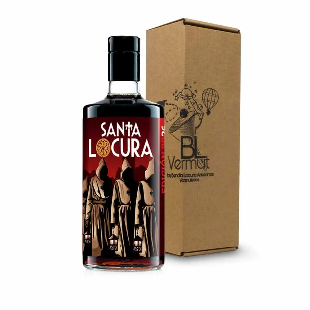 Botella de vermut rojo artesano de Bendita locura Zamora